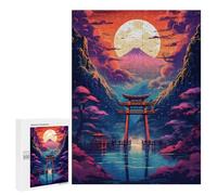 Jigsaw for Teenagerss500 PCS Japanese Moonlit Landscape Puzzles for Adults Hands-on Game Enhance Memory Unique Birthday And Gifts 500 PCS