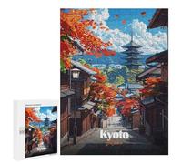 Jigsaw for Teenagerss500 PCS Kyoto Japan Autumn Landscape Puzzle for Adults Fun Games Difficult Challenge Deal As Gifts for The Whole Family 500 PCS