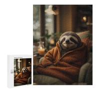 Jigsaw for Teenagerss500 PCS Lazy And Cozy Sloth Puzzle for Adults Fun Games Difficult Challenge Deal As Gifts for The Whole Family 500 PCS