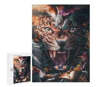 Jigsaw for Teenagerss500 PCS Leopard Amidst Nature's Symphony Adult Puzzles Relaxing Games Difficult Challenge Unique Birthday And Gifts 500 PCS