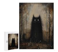 Jigsaw for Teenagerss500 PCS Mysterious Black Cat Puzzle for Adults Fun Games Difficult Challenge Deal As Gifts for The Whole Family 500 PCS