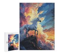 Jigsaw for Teenagerss500 PCS Mystical Unicorn Sunset Puzzles for Adults Hands-on Game Enhance Memory Unique Birthday And Gifts 500 PCS