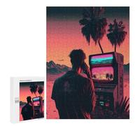 Jigsaw for Teenagerss500 PCS Neon Desert Reflections Adult Puzzles Relaxing Games Difficult Challenge Unique Birthday And Gifts 500 PCS