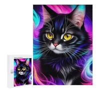 Jigsaw for Teenagerss500 PCS Neon Whiskered Whirlwind Puzzles for Adults Relaxing Games Wall Decoration Unique Birthday And Gifts 500 PCS