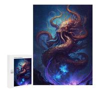 Jigsaw for Teenagerss500 PCS Omniscient Octopus in Cosmic Dance Puzzles for Adults Relaxing Games Wall Decoration Unique Birthday And Gifts 500 PCS