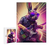 Jigsaw for Teenagerss500 PCS Rabbit Rock Star Guitar Puzzles for Adults Hands-on Game Enhance Memory Unique Birthday And Gifts 500 PCS