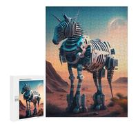 Jigsaw for Teenagerss500 PCS Robotic Unicorn in Desert Sunset Puzzles for Adults Relaxing Games Wall Decoration Unique Birthday And Gifts 500 PCS