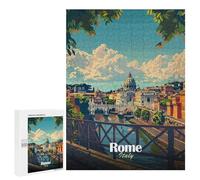 Jigsaw for Teenagerss500 PCS Rome Cityscape Puzzle for Adults Fun Games Difficult Challenge Deal As Gifts for The Whole Family 500 PCS