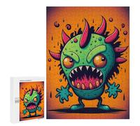 Jigsaw for Teenagerss500 PCS Spiky Monster Illustration Puzzles for Adults Relaxing Games Wall Decoration Unique Birthday And Gifts 500 PCS
