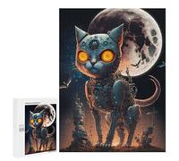 Jigsaw for Teenagerss500 PCS Steampunk Cat Moon-4 Puzzles for Adults Hands-on Game Enhance Memory Unique Birthday And Gifts 500 PCS