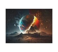 Jigsaw for Teenagerss52x38cm/1000pcs Distant Planet with Fiery Atmosphere -1 Puzzles for Adults Fun Games Stress Reliever Deal As Gifts for The Whole Family 52x38cm/1000pcs