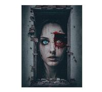 Jigsaw for Teenagerss52x38cm/1000pcs Haunting Eyes Through Ruins Puzzles for Adults Fun Games Stress Reliever Deal As Gifts for The Whole Family 52x38cm/1000pcs