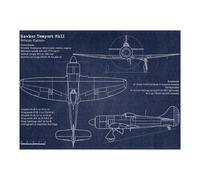 Jigsaw for Teenagerss52x38cm/1000pcs Hawker Tempest MkII RAF Teenagers Puzzles Brain Teaser Game Wall Decoration for Birthday, Chrismas 52x38cm/1000pcs