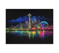 Jigsaw for Teenagerss52x38cm/1000pcs Seattle Skyline Teenagers Puzzles Brain Teaser Game Wall Decoration for Birthday, Chrismas 52x38cm/1000pcs