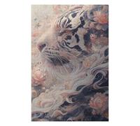 Jigsaw for Teenagerss75x50cm/1000pcs Tiger Bloom Puzzles for Adults Anti-Stress Toys Improve Memory for Birthday, Chrismas 75x50cm/1000pcs