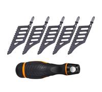 Jigsaw For Wood Cutting, Grinding Tool With A Handle - 5 Pieces High Carbon Steel Jigsaw | For Workshop, Home, Construction, Carpentry, And Work