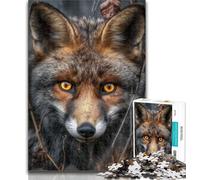 Jigsaw Forest Fox Adult Jigsaws 1000 Pieces Difficult,Decompressing Intellectual Educational Toy Secret Santa Gifts 26x38cm