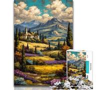 Jigsaw French Provence Countrys Jigsaw Puzzles for Teenagers 1000 Pieces,Family Game Stress Reliever Difficult Challenge Secret Santa Gifts 50x75cm