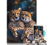 Jigsaw Galaxy Cheetah 1000 Piece Jigsaw Puzzles for Teenagers,for Age 14+ Impossible Game Best Gift for Adults And Teenagers 50x75cm