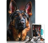 Jigsaw German Shepherd 1000 Pieces Jigsaw Puzzles For Teens And Adults,Birthday Present, Gifts, Wall Art for And Age 14 Years Up 50x75cm