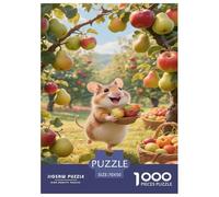 Jigsaw Golden Hamster 1000 Pieces Challenge Toy for Adults,Orchard Scene Impossible Jigsaw Puzzles 1000 Pieces Educational Game 70x50cm/1000pcs