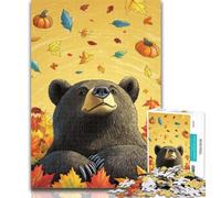 Jigsaw Halloween Brown Bear 1000 Pieces Jigsaw Puzzles For Teens And Adults,Birthday Present, Gifts, Wall Art for And Age 14 Years Up 50x75cm