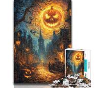 Jigsaw Halloween Skeleton Landscape Puzzles for Adults Teens 1000 Pieces,Educational Games Home Decoration Artists Collection, Fine Art 26x38cm
