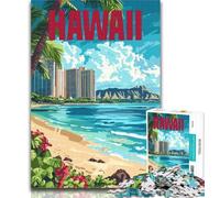Jigsaw Hawaii Beach Jigsaw Puzzles 1000 Pieces for Adults Teens,is Ideal As A Gift for The Whole Family Suitable for And 14 26x38cm