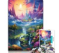 Jigsaw Heaven Landscape Fantasy Colors 1000 Piece Jigsaw Puzzles for Teenagers,for Age 14+ Impossible Game Best Gift for Adults And Teenagers 26x38cm