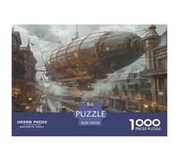 Jigsaw Home Decor - Steam Airship 1000 Pieces : Puzzles Fun Challenge for Adults, Educational Game & Gift Puzzle 70x50cm/1000pcs