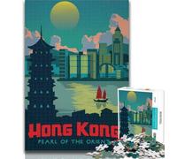 Jigsaw Hong Kong Jigsaw Puzzles for Adults 1000,Toys Educational Games Stress Relieving Unique Home Decor And Gifts 26x38cm