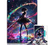 Jigsaw Japanese Anime Girl 1000 Piece Jigsaw Puzzles for Adults & Teens,Learning Educational Toy for Is Ideal As A Gift for The Whole Family 26x38cm