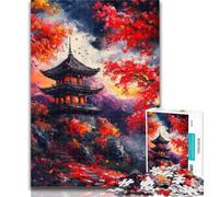 Jigsaw Japanese Temples Adult Jigsaws 1000 Pieces Difficult,Decompressing Intellectual Educational Toy Secret Santa Gifts 26x38cm