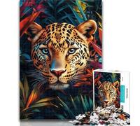 Jigsaw Jungle Leopard 1000 Pieces Jigsaw Puzzle for Adults& Teens,Educational Games Home Decoration Deal As Gifts for The Whole Family 50x75cm
