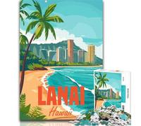 Jigsaw Lanai Island Hawaii Jigsaw Puzzles for Adults 1000,Toys Educational Games Stress Relieving Unique Home Decor And Gifts 75x50cm