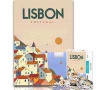 Jigsaw Lisbon Portugal Jigsaw Puzzles for Adults 1000,Toys Educational Games Stress Relieving Unique Home Decor And Gifts 75x50cm