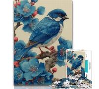 Jigsaw Little Blue Bird Adult Jigsaws 1000 Pieces Difficult,Decompressing Intellectual Educational Toy Secret Santa Gifts 50x75cm