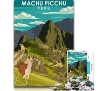Jigsaw Machu Picchu Peru Travel Jigsaw Puzzles 1000 Pieces for Adults Teens,is Ideal As A Gift for The Whole Family Suitable for And 14 75x50cm