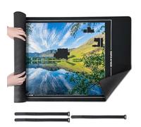 Jigsaw Mat Roll - Puzzle Mats for Jigsaws 1000 500 1500, Jigsaw Board for Easy Move and Store Puzzle Storage Mats for Adults And Kids, Black, 26x46 inches