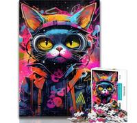 Jigsaw Mechanical Cat Jigsaws Puzzles 1000 Pieces for Adults Gifts,Birthday Gift Idea for Adults, Family Game And Hobby 50x75cm