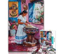 Jigsaw Mexican Woman 1000 Pieces Jigsaw Puzzle for Adults& Teens,Educational Game for Birthday, Chrismas for Ages 14+ 26x38cm