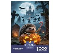 Jigsaw Miniature Hedgehog 1000 Pieces Challenge Toy for Adults,jack-o'-lantern Impossible Jigsaw Puzzles 1000 Pieces Educational Game 70x50cm/1000pcs