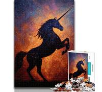 Jigsaw Mysterious Unicorn Puzzles for Adults 1000 Pieces,Artistic Wall Decor & Birthday Gift Idea for Friends, Home Office 50x75cm