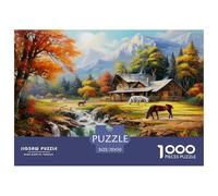 Jigsaw Nature Landscape 1000 Pieces Challenge Toy for Adults,Pastoral Countryside Impossible Jigsaw Puzzles 1000 Pieces Educational Games Home Decoration 70x50cm/1000pcs