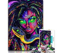 Jigsaw Neon Anime Snake Girl Jigsaw Puzzles for Adults 1000 Piece,for Is Ideal As A Gift for The Whole Family for And 14 Years Old 75x50cm