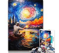 Jigsaw Night Sky Jigsaw Puzzles for Teenagers 1000 Pieces,Family Game Stress Reliever Difficult Challenge Secret Santa Gifts 26x38cm