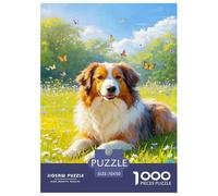 Jigsaw Old English Sheepdog 1000 Pieces Challenge Game for Adults,Pastoral Scenery Impossible Jigsaw Puzzles 1000 Piece Educational Games for Adults Or Families 70x50cm/1000pcs
