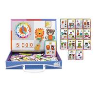 Jigsaw - Portable Gift Box Educational Toy | Magnetic Tiles For Kids Cognitive Learning And Brain Development | Magnetic Jigsaw Set, Preschool Travel Play Game