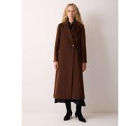 Jigsaw Pure Wool Collared Longline Duster Coat Brown