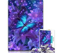Jigsaw Purple Butterfly Jigsaws Puzzles 1000 Pieces for Adults Gifts,for Educational Game Challenge Toy Unique Home Decor And Gifts 50x75cm